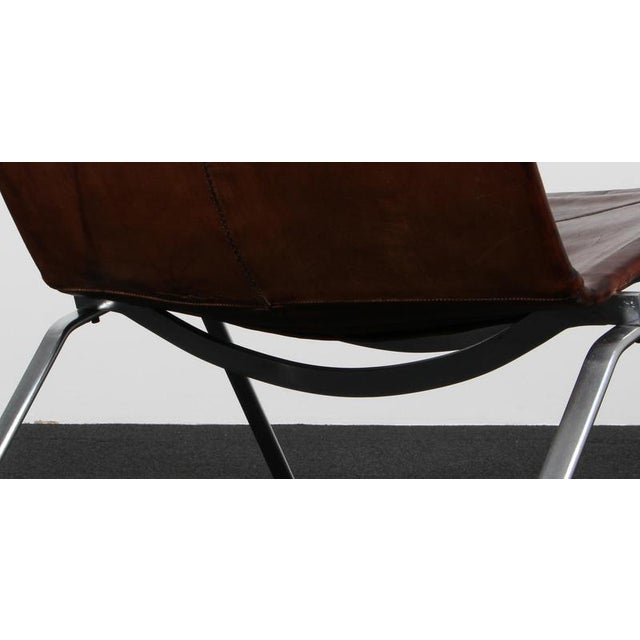 PK22 Lounge Chair in Leather attributed to Poul Kjærholm for E. Kold Christensen, 1970s For Sale - Image 10 of 11