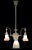 This gas-electric converted chandelier is unique from top to bottom!! Originally, two arms would burn gas and the other...