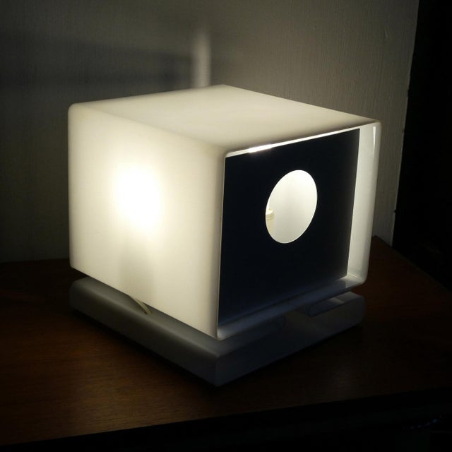 Metal Lamp in Methacrylate and Aluminum from MOINIER Créations, 1970s For Sale - Image 7 of 12