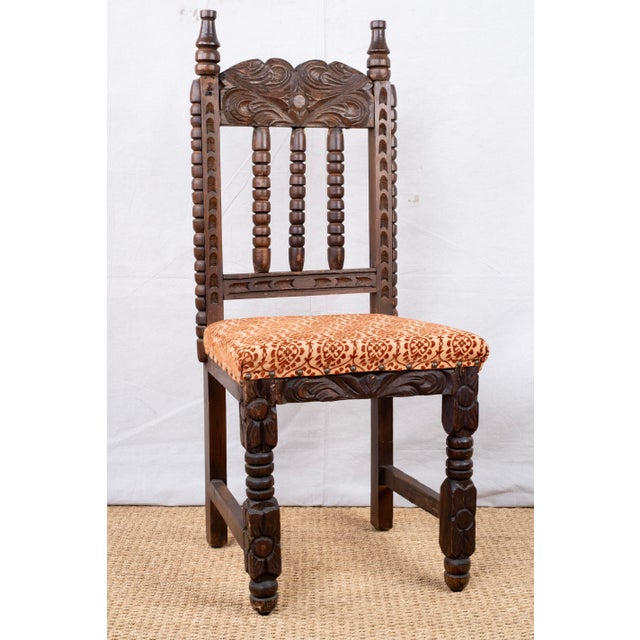 Pair of Antique Spanish Side Chairs For Sale - Image 4 of 9