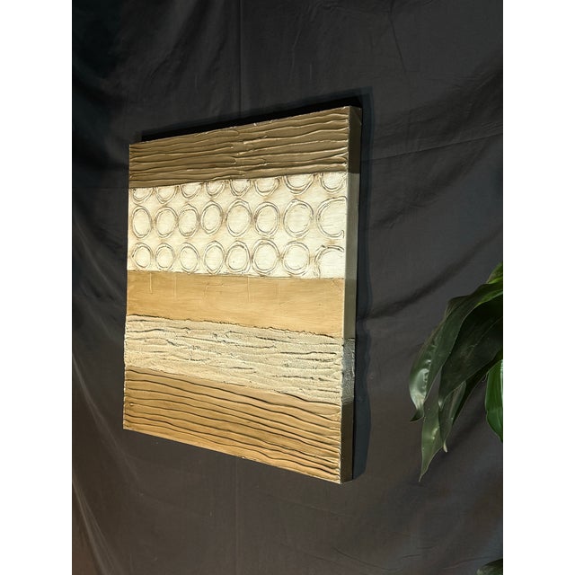 Brown Modern Organic Textured Abstract Wall Art For Sale - Image 8 of 9