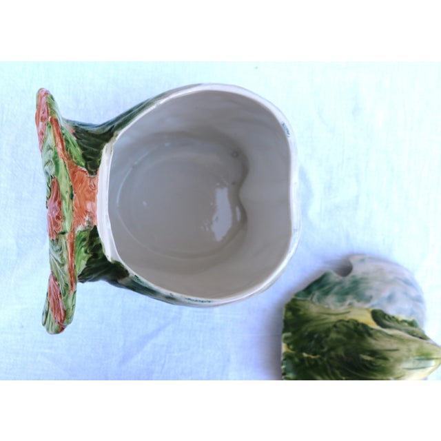 Late 20th Century Large Italian Vintage Vietri Italian Majolica Bird and Vegetable Soup Tureen For Sale - Image 9 of 11