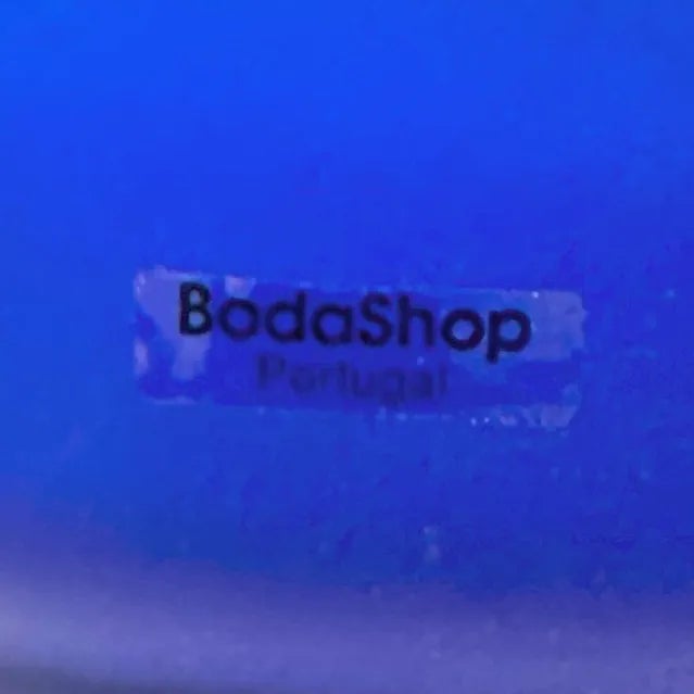 1980s Postmodern Frosted Blue Vessels - Set of 3 For Sale In Miami - Image 6 of 7