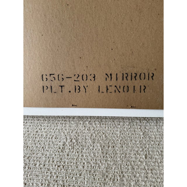 Antique White Vintage 1970's Dixie Lenoir Large Faux Bamboo Wall Mirror For Sale - Image 8 of 8