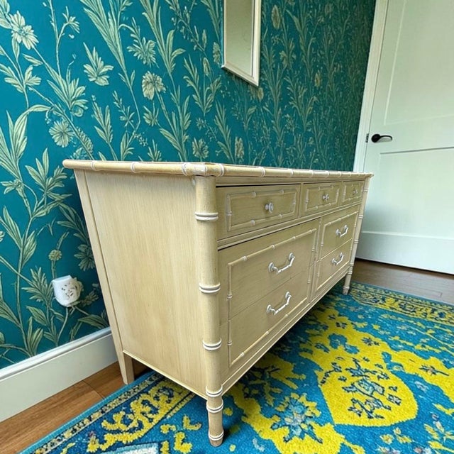 Thomasville Allegro Faux Bamboo 7 Drawer Dresser For Sale - Image 16 of 16