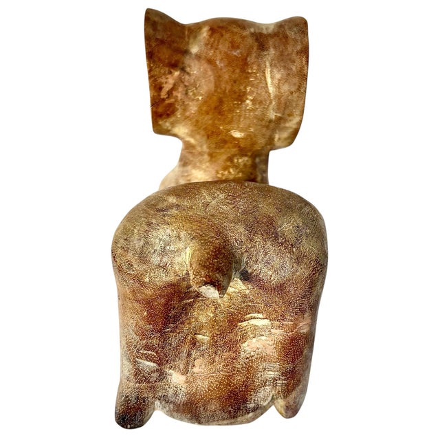 Wood Carved Stylized Ram Sculpture Tribal-Inspired Folk Art For Sale In Austin - Image 6 of 9