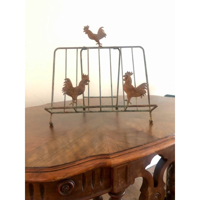 Early 20th Century Antique Primitive Country Metal Cookbook Holder For Sale - Image 13 of 13