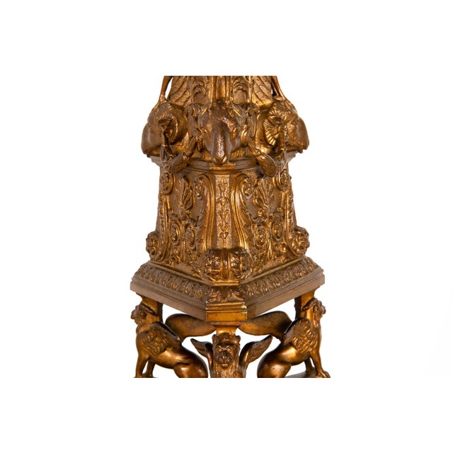 19th Century Pair of Italian Grand Tour Antique Bronze Candlesticks For Sale - Image 9 of 18