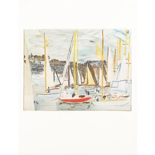 1970 After Raoul Dufy "The Deauville Basin", Full-Color Parisian Print For Sale