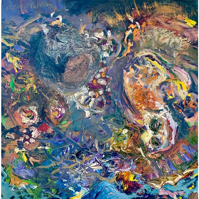 Abstract Abstract Oil Painting, Framed Art, by Van Ness For Sale - Image 3 of 11