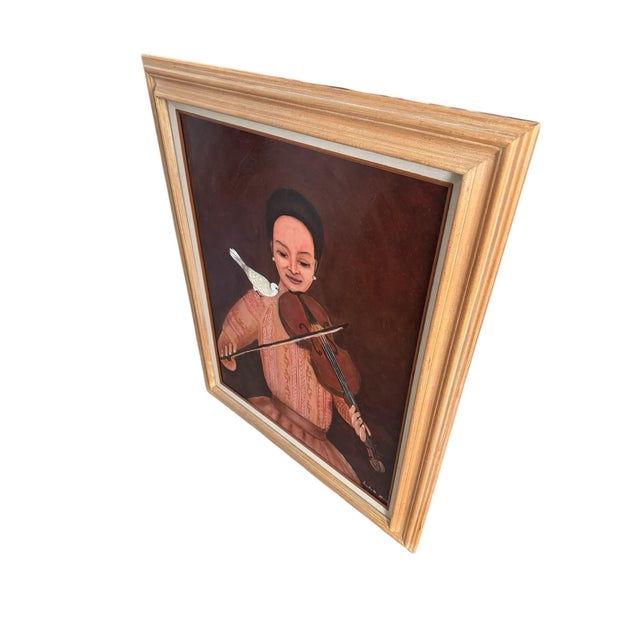 1990s Original Oil Painting Signed by Artist For Sale - Image 10 of 11