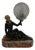 Art Deco Desk Lamp with Woman and Globe, 1920s For Sale