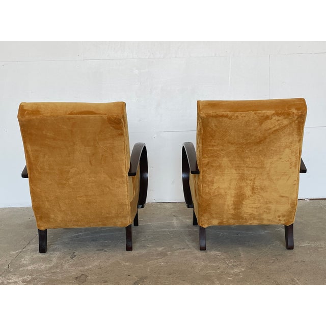 1930s Art Deco Armchairs attributed to Jindřich Halabala for Up Závody, 1930s, Set of 2 For Sale - Image 5 of 13