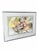 1989 Signed Abstract Floral Watercolor in New Silver-Tone Frame For Sale - Image 9 of 16