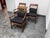 Traditional McGuire Style Bamboo + Rattan Armchairs, Set of Three For Sale - Image 3 of 12