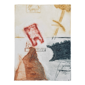 1993 Helga Thomson Crashing Elements Collagraph