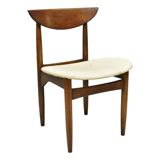 Vintage Lane Perception Mid Century Modern Walnut Dining Side Chair For Sale