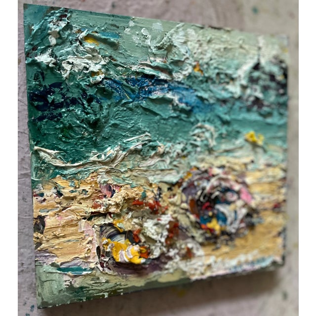 Impressionist Found at the Beach, Original Oil Paintings, Abstract Expressionism, by Van Ness For Sale - Image 3 of 4