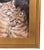 Two orange striped cat kitten portrait study, acrylic painting on artist panel. Included are the antiqued gold wood frame...