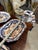 Up for consideration is a beautiful vintage collection of blue and white hand painted Italian serving dishes. These would...