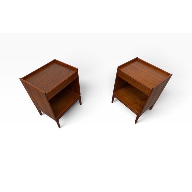 1960s Mid-Century Danish Modern Søborg Møbelfabrik Teak Nightstands - Set of 2 For Sale - Image 5 of 10