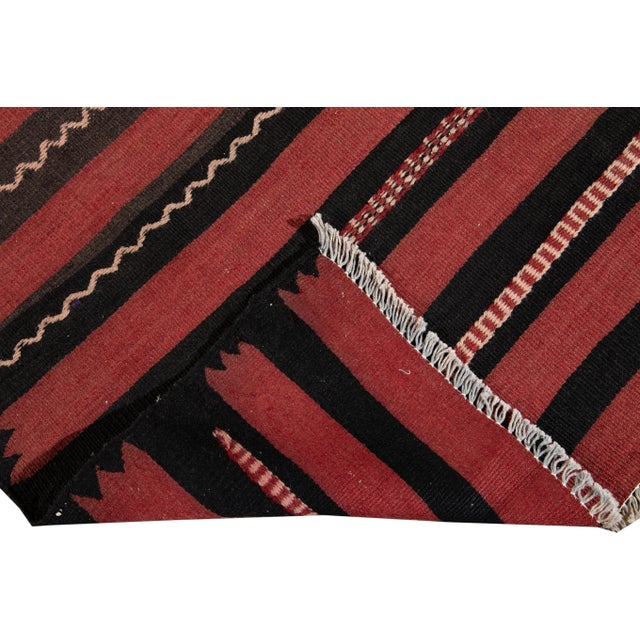 Mid-20th Century Vintage Kilim Runner Rug 4 '5'' X 10' 11''. For Sale - Image 4 of 13