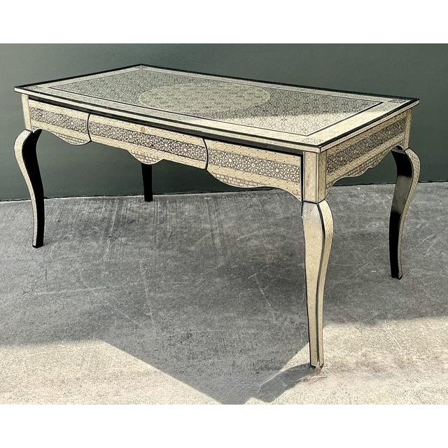 Cream Vintage Moroccan Inlay Writing Desk For Sale - Image 8 of 16