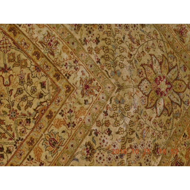Mustard Early 21st Century Vintage Hand Knotted Wool Rug. 9'x 11'8" For Sale - Image 8 of 13