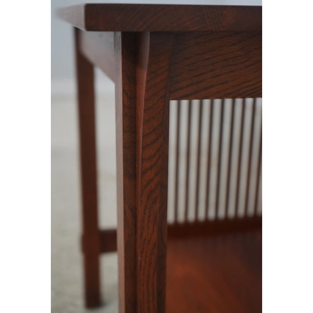 Stickley Stickley Mission Oak Square Living Room Lamp Table For Sale - Image 4 of 14