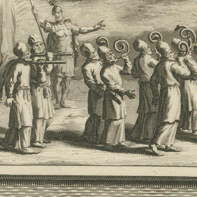 Pieter Mortier, Joshua Meets the Angel and the Fall of Jericho, 1700, Engraving For Sale - Image 6 of 12