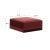 Boho Chic Willow Berry Red with Mauve Piping Performance Velvet Ottoman For Sale - Image 3 of 4