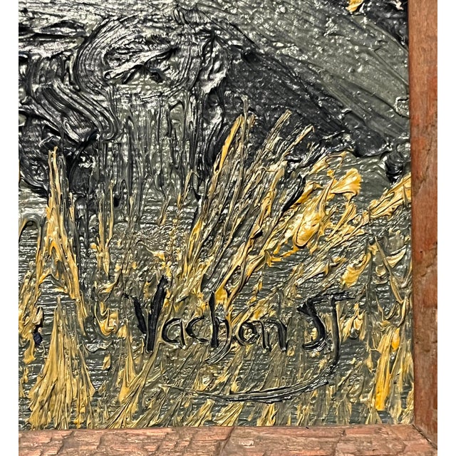 1962 Oil on Canvas Painting “Chinese Masonic Temple" by Andrew William Vachon s.j. For Sale - Image 4 of 7