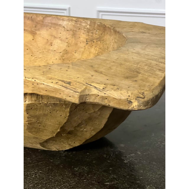 19th Century Primitive Swedish Hand-Carved Trough Style Wooden Dough Bowl For Sale - Image 11 of 12