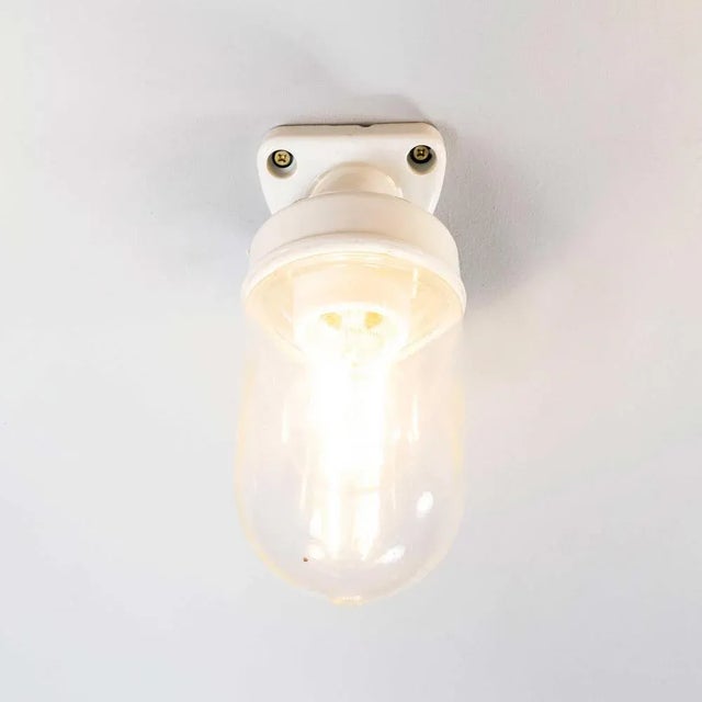 Ceramic Ceramic and Glass Angled Wall Lamp For Sale - Image 7 of 14