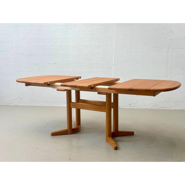 Danish Handcrafted Extendable Dining Table in Alder Wood, 1980s For Sale - Image 14 of 16