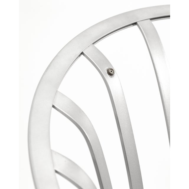 Black Pair of Reversible Cushion Patio Chairs in the Style of Russel Woodard For Sale - Image 8 of 9