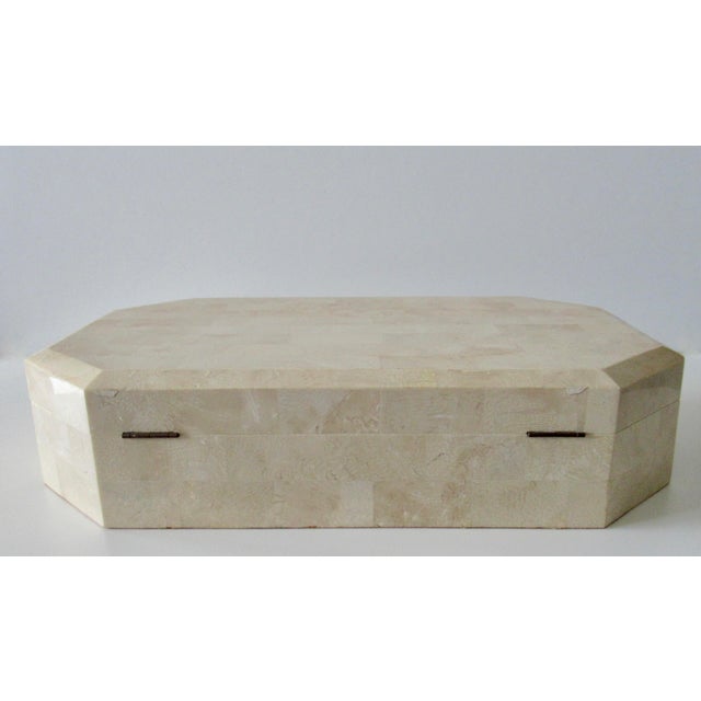 Maitland Smith Large Tessellated Stone, Hinged Keepsake Box For Sale - Image 15 of 18