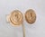 Vintage Signed Napier Doris Day Goldtone Two Stacked Asian Coins Clip Earrings- 2 Pieces For Sale In Philadelphia - Image 6 of 6