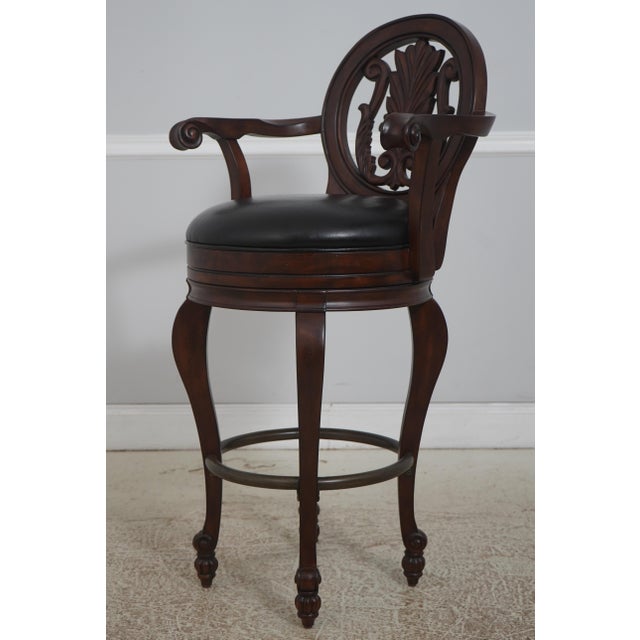 Howard Miller Marble Top Bar Wine Cabinet & 3 Stools For Sale - Image 11 of 18