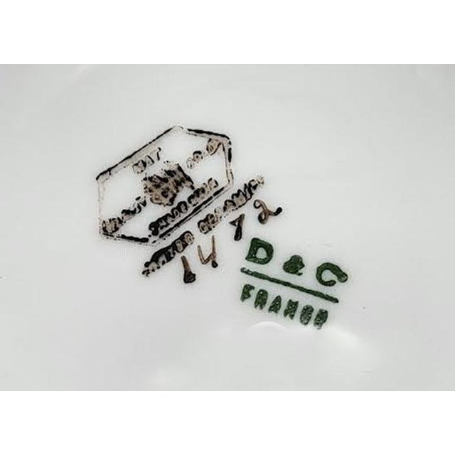 Art Deco D & C Limoges France Gold Porcelain Creamer & Sugar For Sale - Image 3 of 3