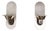 Vintage Stainless Steel Wall Lights, 1980s, Set of 2 For Sale