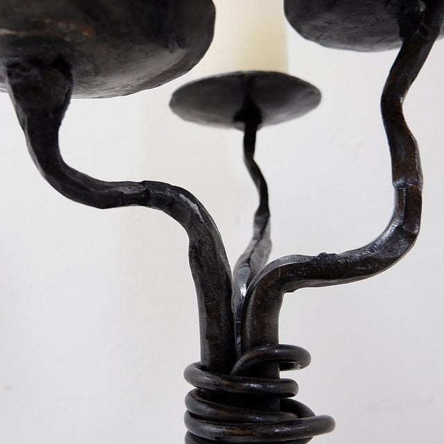 Large Wrought Iron Candleholder with Abstract Design, 2010s For Sale - Image 9 of 15