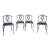 Set of 4 Molla Cast Aluminum Patio Dining Chairs Hollywood Regency For Sale