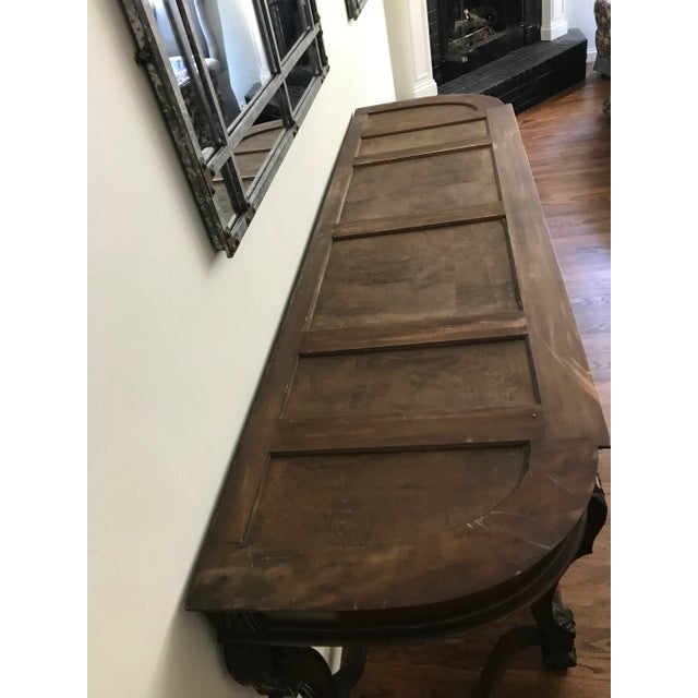Wood Antique 1920s Berkey and Gay Style Marble Topped Sideboard Console For Sale - Image 7 of 13