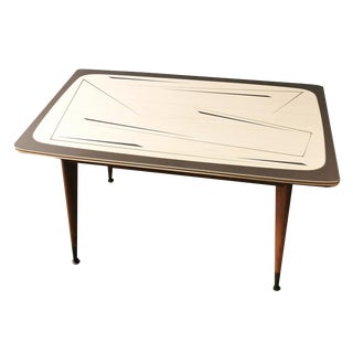 Mid-Century Coffee Table with Abstract Patterned Top, 1950s For Sale