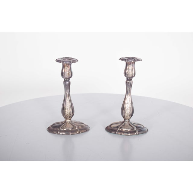 Swedish Silver Candleholders, 1890s, Set of 2 For Sale - Image 9 of 9