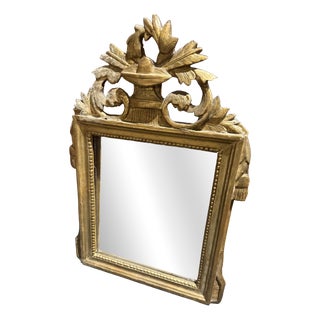 Antique Louis XVI Wooden Mirror For Sale