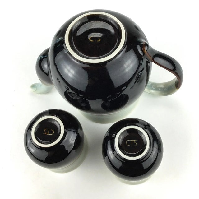 Ceramic Artisan Created Porcelain Tea Set Signed For Sale - Image 7 of 10