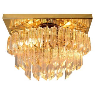 Murano Glass Flush Mount by Venini for Isa For Sale