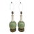 Pair of Mid-Century Jade Ceramic Table Lamps For Sale